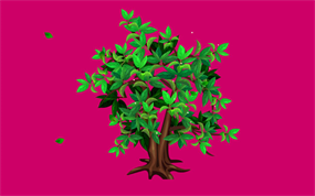 树叶飞动植物flash下载